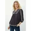 Mantaray Embroidered Crepe Top For Female