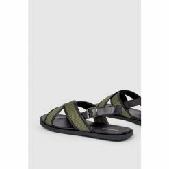 Mantaray Woolacombe Leather Mix Crossover Sandal For Male -Cheap Mantaray Store unnamed file 5676
