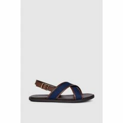 Mantaray Woolacombe Leather Mix Crossover Sandal For Male -Cheap Mantaray Store unnamed file 5679