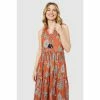 Mantaray Sleeveless Floral Print Maxi Dress For Female