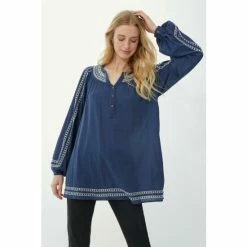 Mantaray Longsleeve Embroidered Crepe Tunic For Female -Cheap Mantaray Store unnamed file 5704