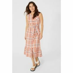 Mantaray Check Midi Shirt Dress For Female