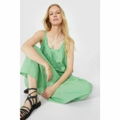 Mantaray Strappy Tiered Linen Mix Midi Dress For Female