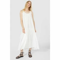 Mantaray Strappy Tiered Linen Mix Midi Dress For Female -Cheap Mantaray Store unnamed file 5754