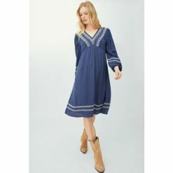 Mantaray Embroidered Crepe Dress For Female -Cheap Mantaray Store unnamed file 5765