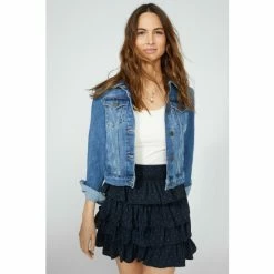 Mantaray Spot Print Ruffle Mini Skirt For Female -Cheap Mantaray Store unnamed file 5790