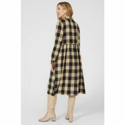 Mantaray Brushed Check Button Through Midi Dress For Female -Cheap Mantaray Store unnamed file 5794