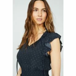Mantaray Sleeveless Spot Print Ruffle Dress For Female -Cheap Mantaray Store unnamed file 5823