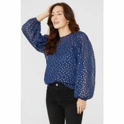 Mantaray Clipped Jaquard Blouse For Female