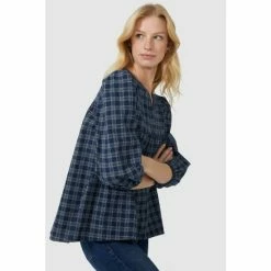 Mantaray Check Notch Neck Top For Female -Cheap Mantaray Store unnamed file 5842