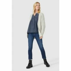 Mantaray Check Notch Neck Top For Female -Cheap Mantaray Store unnamed file 5844