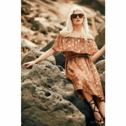 Mantaray Metallic Floral Paisley Bardot Maxi Dress For Female -Cheap Mantaray Store unnamed file 585