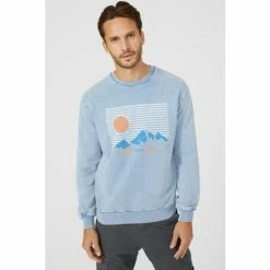 Mantaray Acid Wash Roam Free Sweatshirt For Male -Cheap Mantaray Store unnamed file 5851