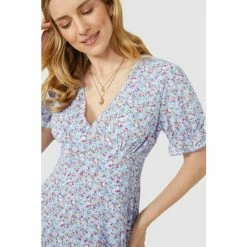 Mantaray V Neck Ditsy Floral Midi Dress For Female -Cheap Mantaray Store unnamed file 5854