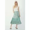 Mantaray Floral Leaf Mix & Match Crepe Midi Skirt For Female