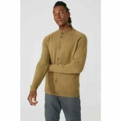 Mantaray Exposed Seam Button Through Knitted Jumper For Male