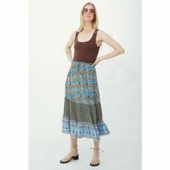 Mantaray Floral Leaf Mix & Match Crepe Midi Skirt For Female 13 Mantaray Floral Leaf Mix & Match Crepe Midi Skirt For Female -Cheap Mantaray Store unnamed file 5864