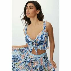 Mantaray Frill Tie Detail Top For Female -Cheap Mantaray Store unnamed file 5869