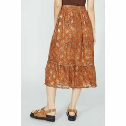 Mantaray Metallic Floral Paisley Tiered Midi Skirt For Female -Cheap Mantaray Store unnamed file 5874