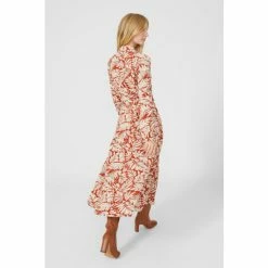 Mantaray Leaf Print Shirt Dress For Female -Cheap Mantaray Store unnamed file 5892