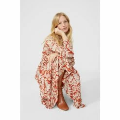 Mantaray Leaf Print Shirt Dress For Female -Cheap Mantaray Store unnamed file 5893