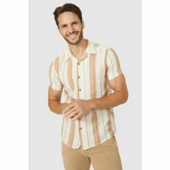 Mantaray Double Stripe Revere Collar Shirt For Male -Cheap Mantaray Store unnamed file 5914