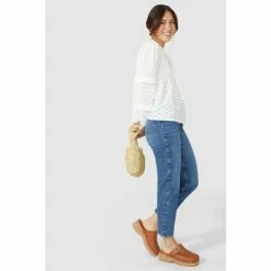 Mantaray Broderie Tie Neck Top For Female -Cheap Mantaray Store unnamed file 5926