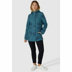 Mantaray Hooded Crosshatch Floral Print Jacket For Female -Cheap Mantaray Store unnamed file 5954