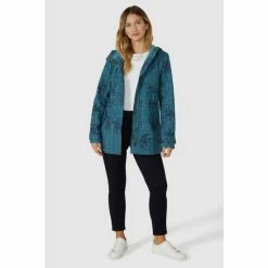 Mantaray Hooded Crosshatch Floral Print Jacket For Female -Cheap Mantaray Store unnamed file 5955
