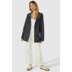 Mantaray Hooded Crosshatch Floral Print Jacket For Female -Cheap Mantaray Store unnamed file 5956