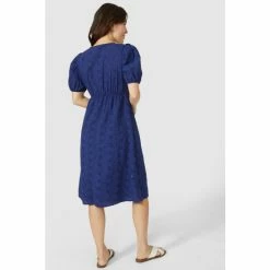 Mantaray Puff Sleeve Broderie Fit & Flare Dress For Female -Cheap Mantaray Store unnamed file 5960