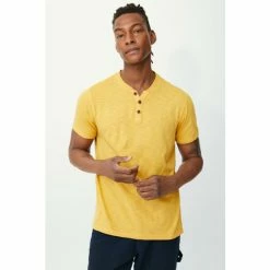 Mantaray Pure Cotton Slub Y Neck T-shirt For Male