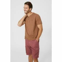 Mantaray Pure Cotton Slub Y Neck T-shirt For Male -Cheap Mantaray Store unnamed file 5985