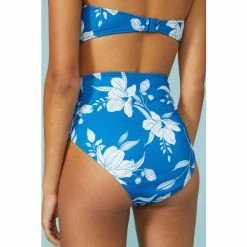 Mantaray Tile Print Tie Front High Waist Bikini Pant For Female -Cheap Mantaray Store unnamed file 6025