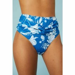Mantaray Tile Print Tie Front High Waist Bikini Pant For Female -Cheap Mantaray Store unnamed file 6027