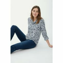 Mantaray Bird & Leaf Cowl Neck Side Tie Top For Female -Cheap Mantaray Store unnamed file 6121