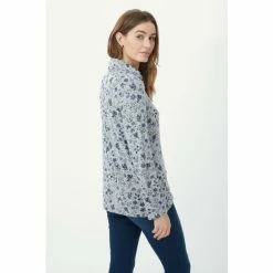 Mantaray Bird & Leaf Cowl Neck Side Tie Top For Female -Cheap Mantaray Store unnamed file 6122