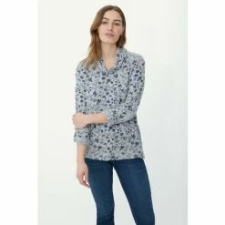 Mantaray Bird & Leaf Cowl Neck Side Tie Top For Female -Cheap Mantaray Store unnamed file 6124