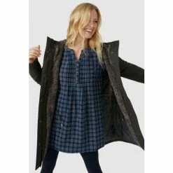Mantaray Check Pintuck Button Notch Neck Tunic For Female -Cheap Mantaray Store unnamed file 6168