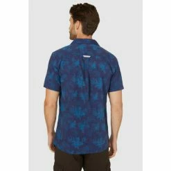 Mantaray Twilight Leaf Print Revere Shirt For Male -Cheap Mantaray Store unnamed file 6173