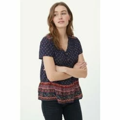 Mantaray Lotus Print Contrast Print Top For Female -Cheap Mantaray Store unnamed file 6190