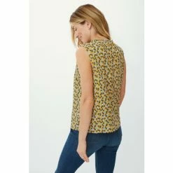 Mantaray Sleeveless Fan Flower Print Ruffle Neck Top For Female 9 Mantaray Sleeveless Fan Flower Print Ruffle Neck Top For Female -Cheap Mantaray Store unnamed file 6197