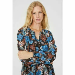 Mantaray Floral Print Tie Neck Midi Dress For Female -Cheap Mantaray Store unnamed file 620