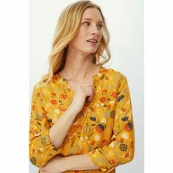 Mantaray Roll Sleeve Gardener Print Shirt For Female -Cheap Mantaray Store unnamed file 6202