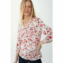 Mantaray Roll Sleeve Gardener Print Shirt For Female -Cheap Mantaray Store unnamed file 6206