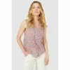 Mantaray Sleeveless Jungle Paisley Ruffle Neck Top For Female