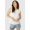 Mantaray Sleeveless Frill Detail Dash Print Top For Female