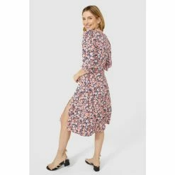 Mantaray Printed V Neck Midi Dress For Female -Cheap Mantaray Store unnamed file 6234