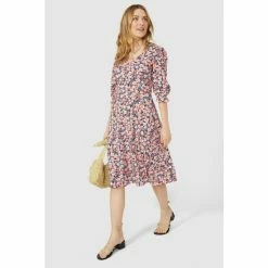 Mantaray Printed V Neck Midi Dress For Female -Cheap Mantaray Store unnamed file 6235