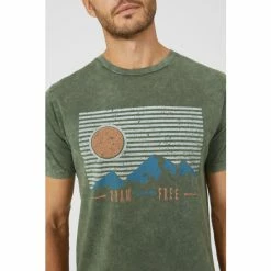 Mantaray Acid Wash Roam Free Print Tee For Male -Cheap Mantaray Store unnamed file 6245